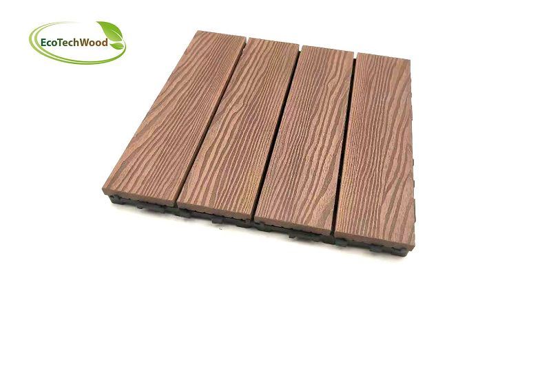 Interlock Outdoor DIY Tiefgeprägte Komposit-Terrassenfliese