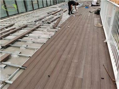 EcoTechWood Co-extrudierte Hohlrundloch-Gartenbodenbeläge der dritten Generation
