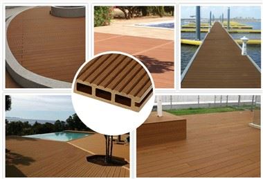 Normale WPC-Terrassendielen aus Holz-Kunststoff-Verbundmaterial